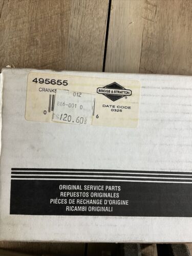 Briggs & Stratton 495655 New NOS Crankshaft Genuine OEM Part (6922765467831)